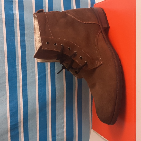 BACCO BUCCI Leather Shearling Fur lined All Season Weatherproof Lace up boot 10m - Picture 5 of 9